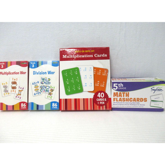 5th Grade Math Flashcards Set - Picture 1 of 7